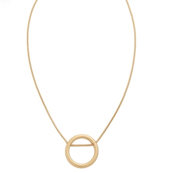 Madewell Gold Open Circle Pendant Necklace - Picture 1 of 3